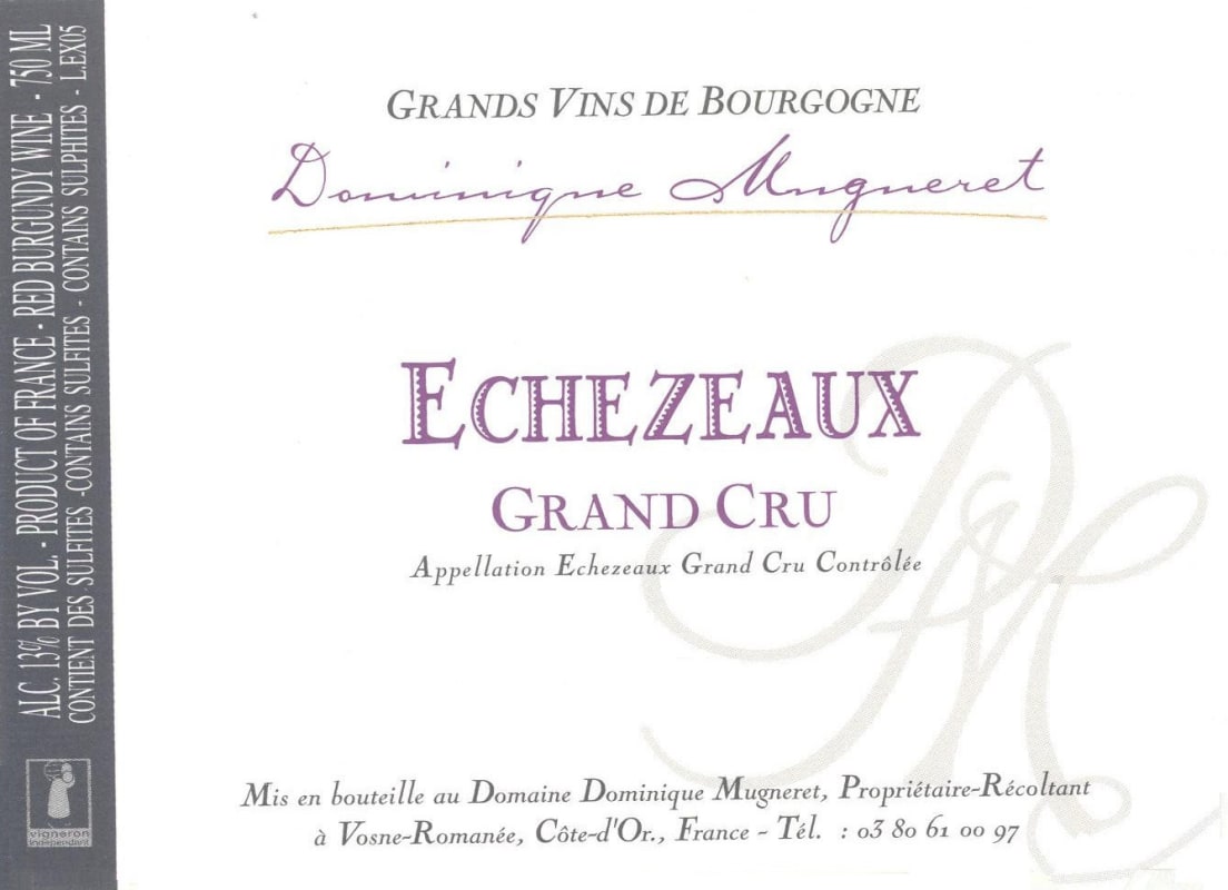 Domaine Dominique Mugneret Echezeaux Grand Cru 2011 Front Label