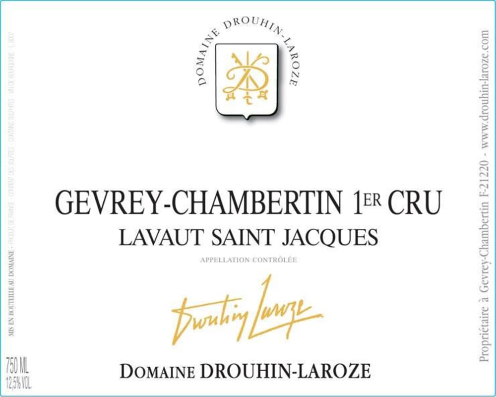 Domaine Drouhin-Laroze Gevrey-Chambertin Lavaut Saint Jacques Premier Cru 2010 Front Label