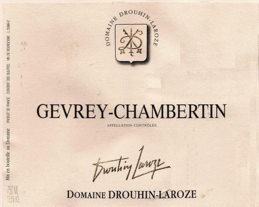 Domaine Drouhin-Laroze Gevrey-Chambertin 2009 Front Label