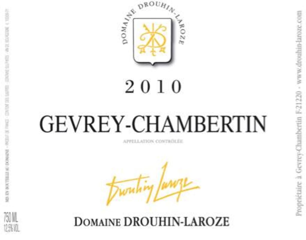 Domaine Drouhin-Laroze Gevrey-Chambertin 2010 Front Label