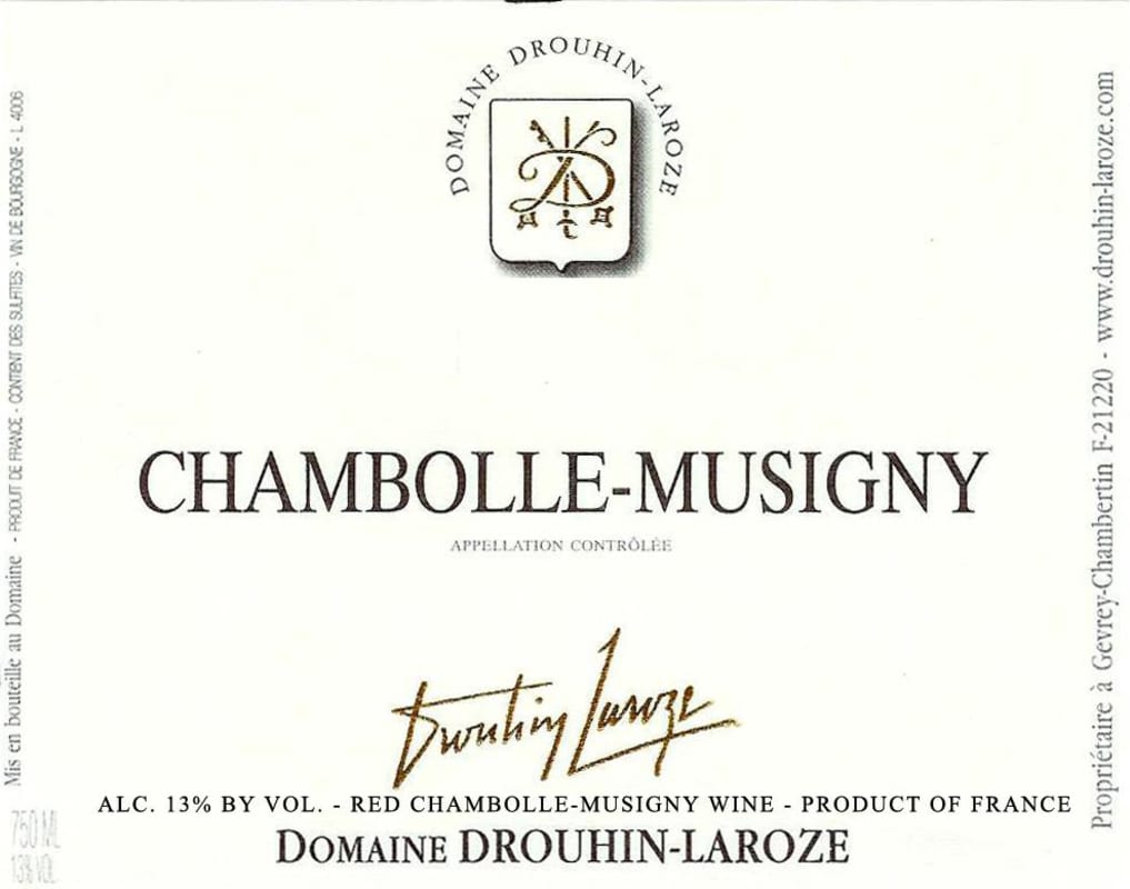 Domaine Drouhin-Laroze Chambolle-Musigny 2007 Front Label