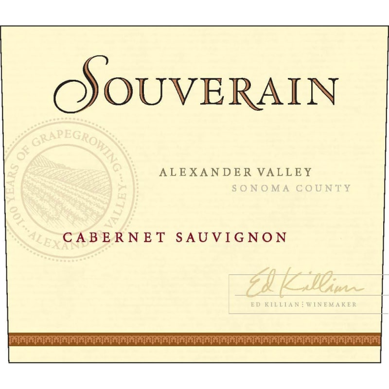Chateau Souverain Alexander Valley Cabernet Sauvignon 2007 Front Label
