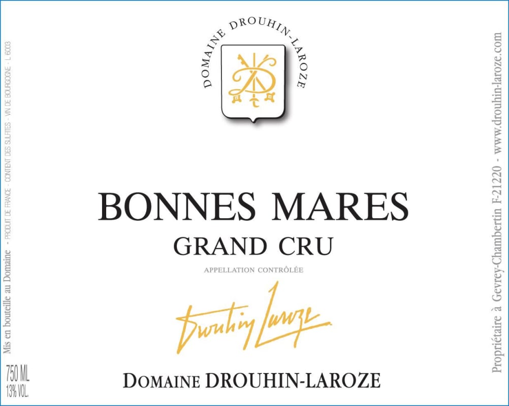 Domaine Drouhin-Laroze Bonnes Mares Grand Cru 2010 Front Label