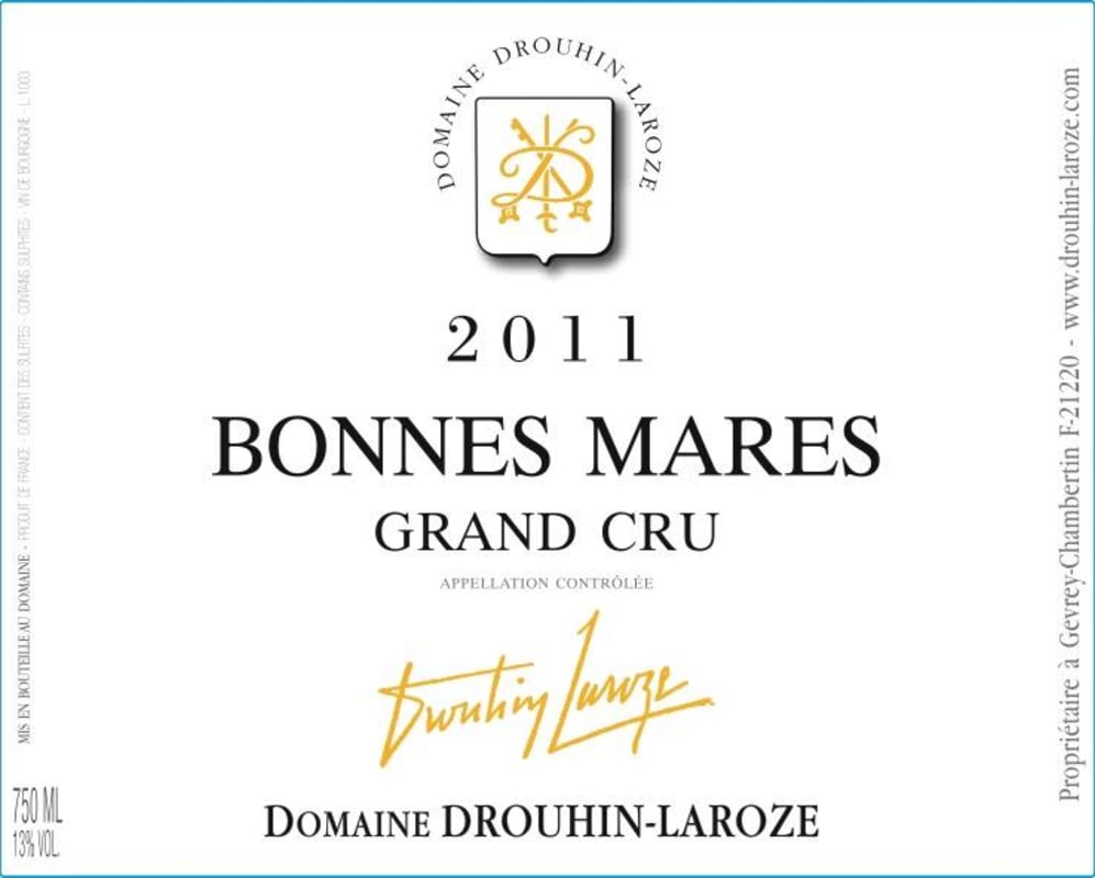 Domaine Drouhin-Laroze Bonnes Mares Grand Cru 2011 Front Label