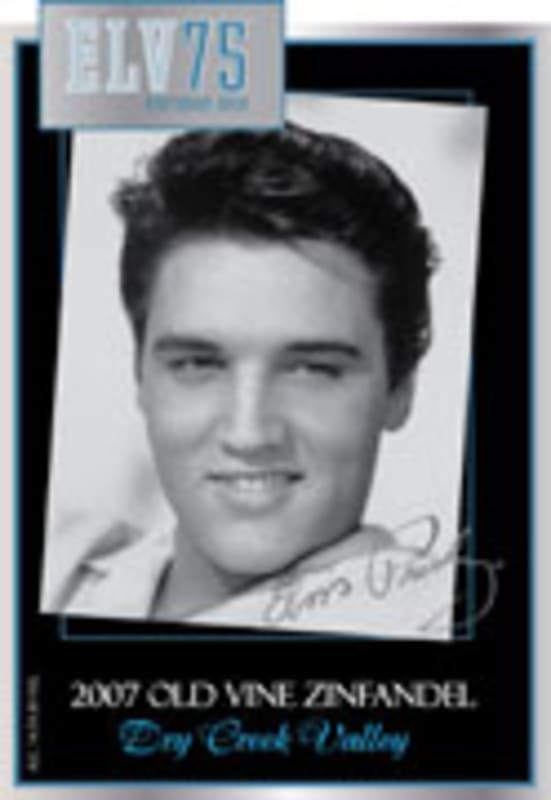 Elvis Presley Wine Cellars Old Vine Zinfandel 2007 Front Label