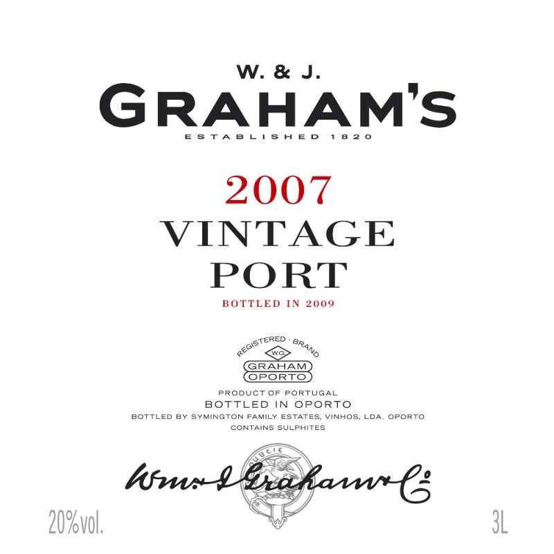 Graham's Vintage Port (1.5 Liter Magnum) 2007 Front Label