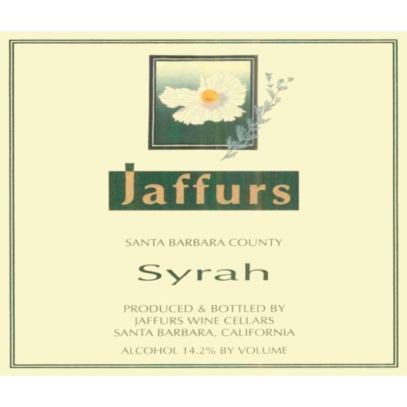 Jaffurs Santa Barbara County Syrah 2009 Front Label