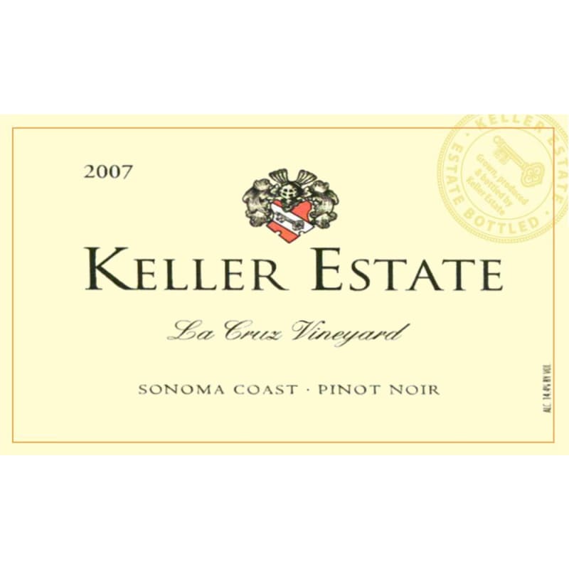 Keller Estate La Cruz Vineyard Pinot Noir (375ML half-bottle) 2007 Front Label