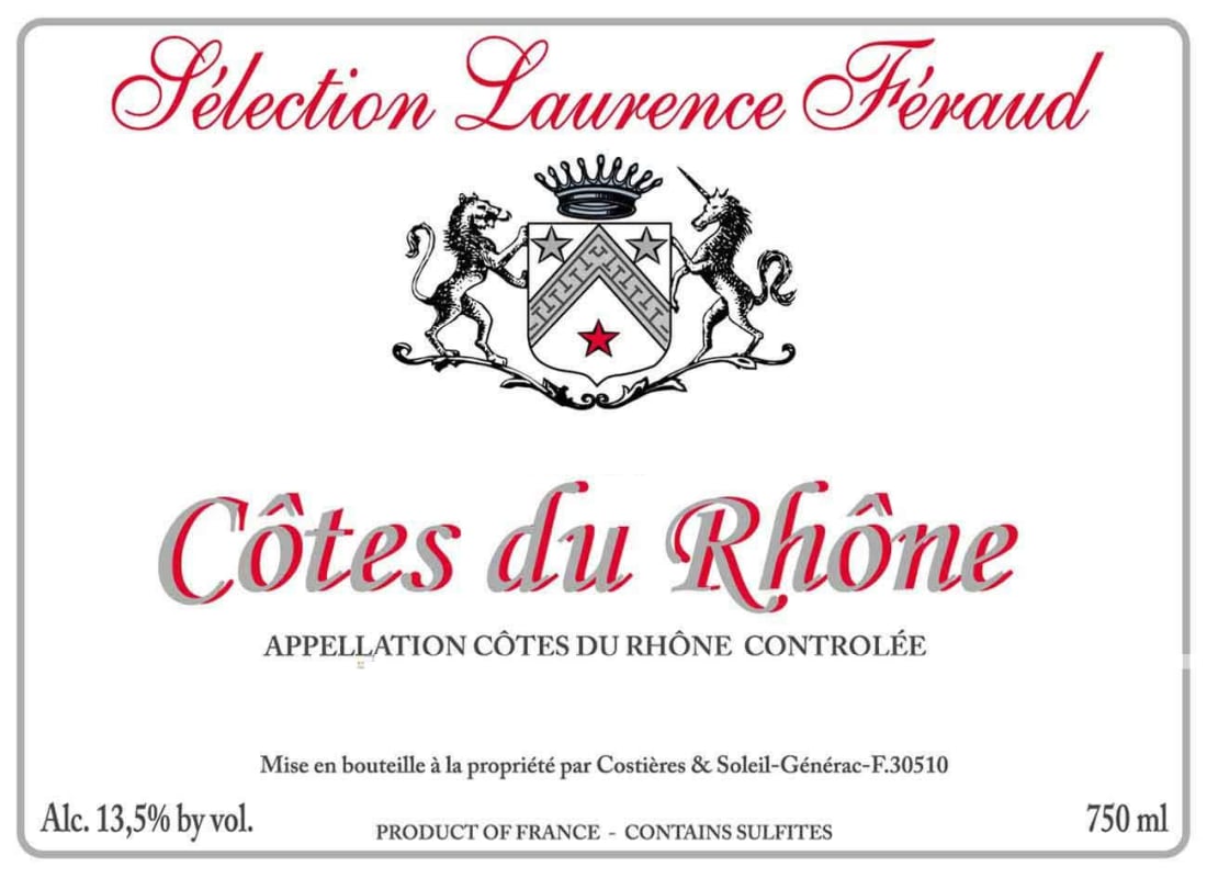 Domaine Pegau Cotes du Rhone Selection Laurence Feraud 2012 Front Label