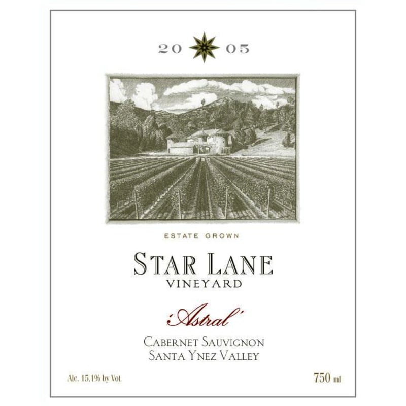 Star Lane Vineyard Astral Cabernet Sauvignon 2005 Front Label
