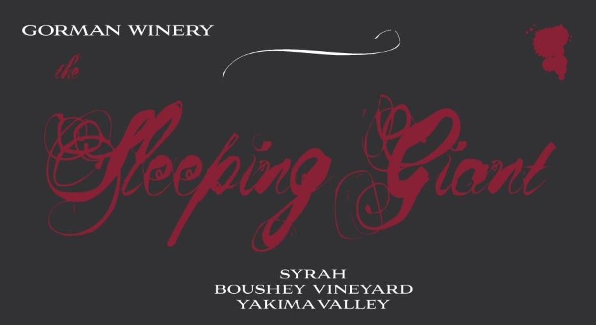 Gorman Sleeping Giant Boushey Vineyard Syrah 2013 Front Label