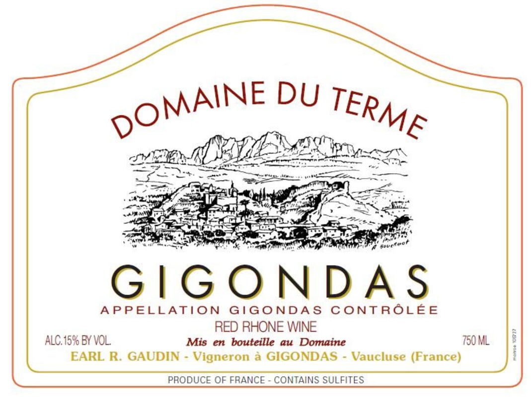 Domaine du Terme Gigondas 2012 Front Label