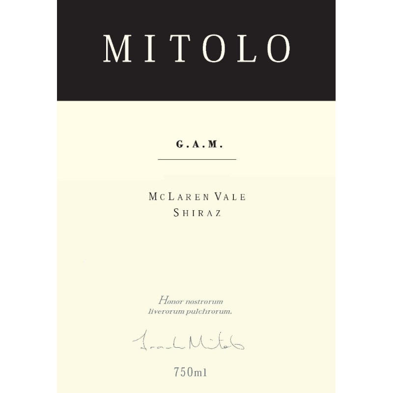 Mitolo G.A.M. 2008 Front Label