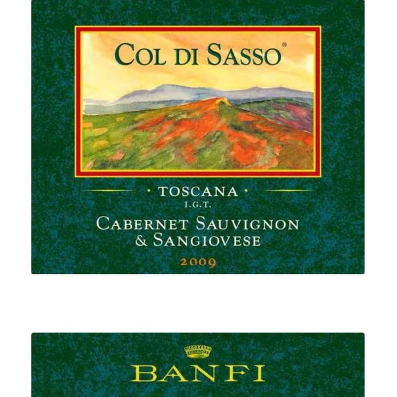 Banfi Col di Sasso 2009 Front Label