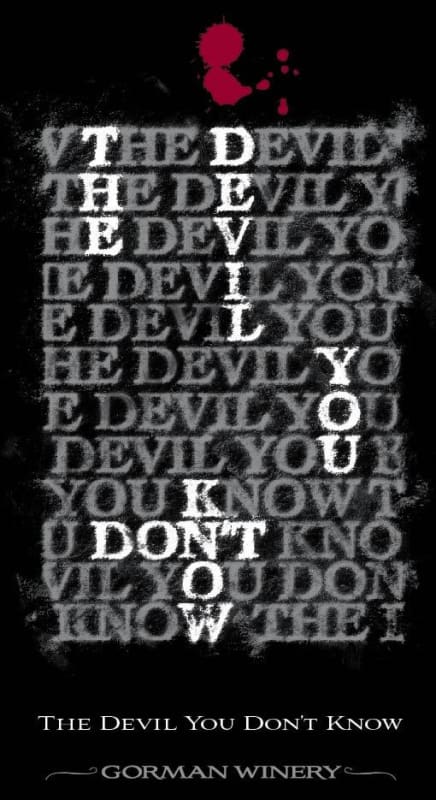 Gorman The Devil You Don't Know Red Blend 2012 Front Label