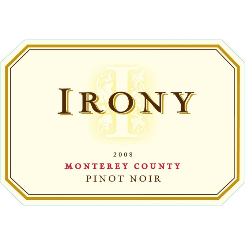 Irony Monterey Pinot Noir 2008 Front Label