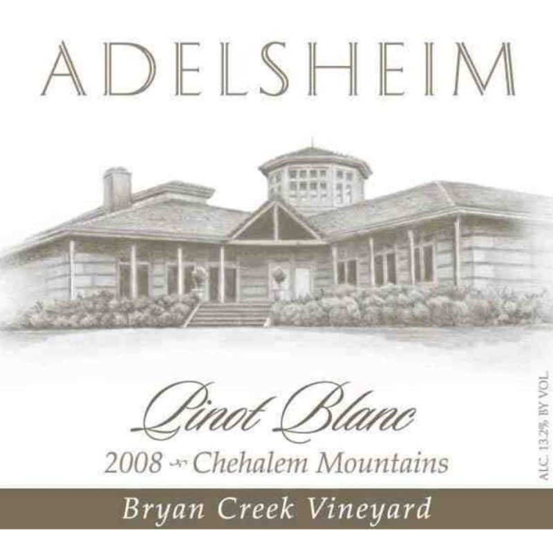 Adelsheim Bryan Creek Vineyard Pinot Blanc 2008 Front Label