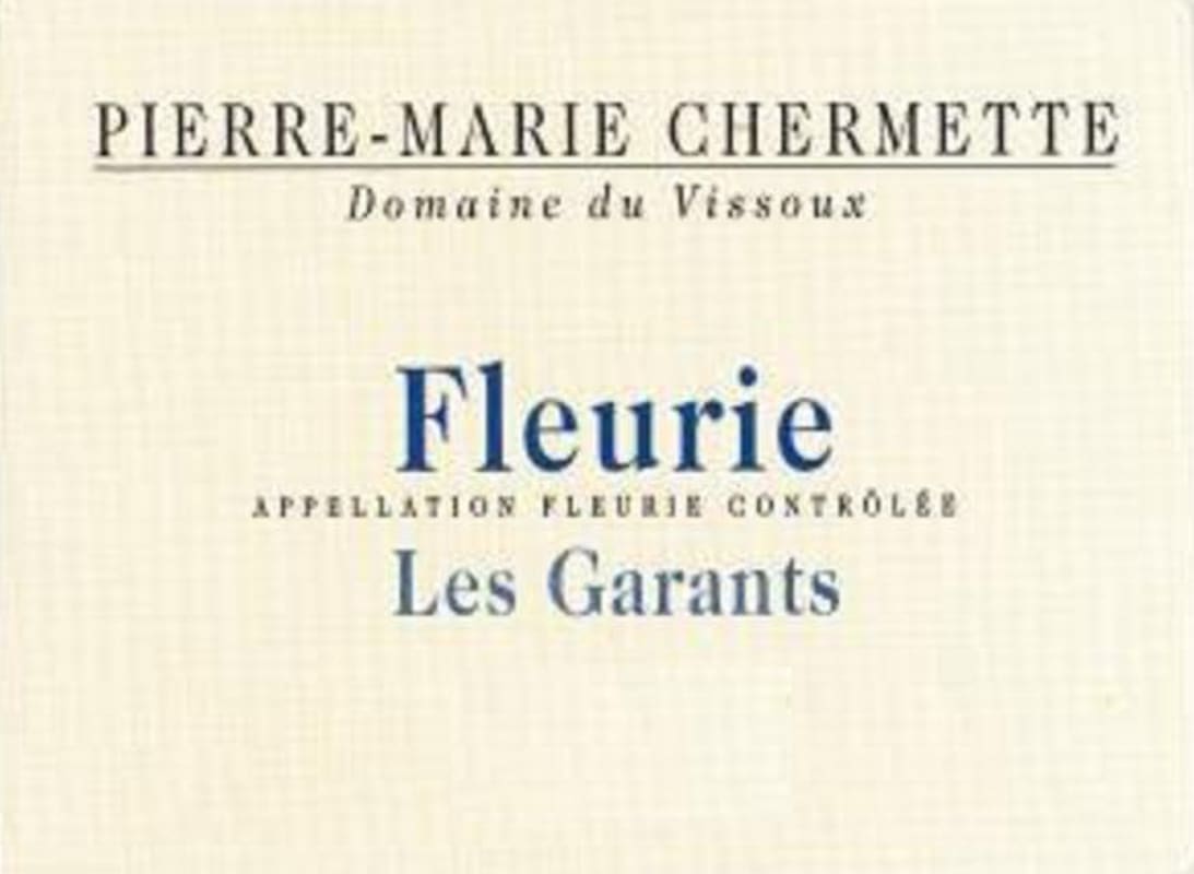 Vissoux Chermette Fleurie Les Garants 2013 Front Label
