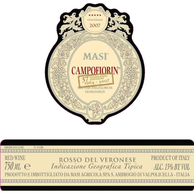 Masi Campofiorin Rosso del Veronese 2007 Front Label