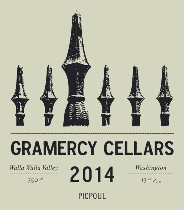 Gramercy Cellars Picpoul 2014 Front Label