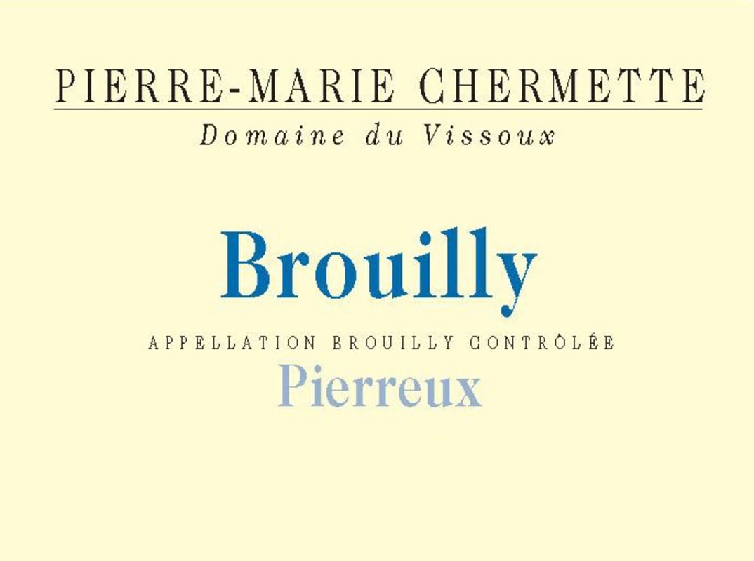 Vissoux Chermette Brouilly Pierreux 2012 Front Label