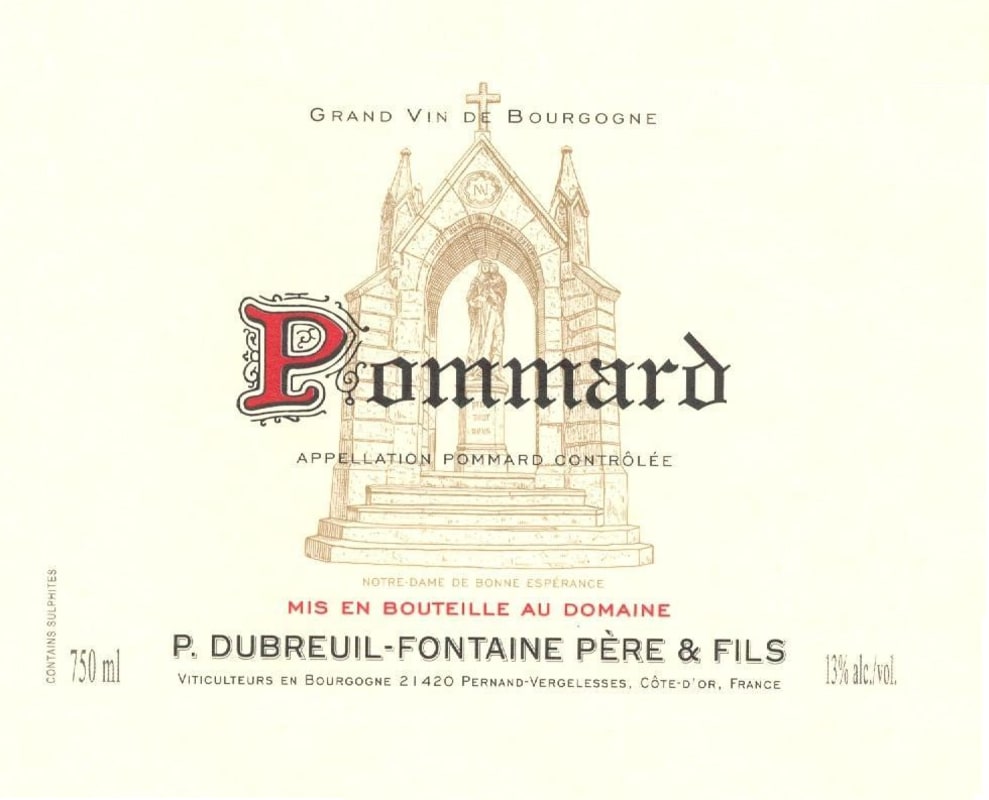 Domaine Dubreuil-Fontaine Pommard 2014 Front Label