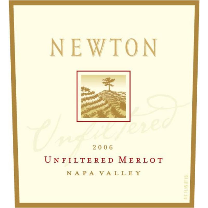 Newton Unfiltered Merlot 2006 Front Label