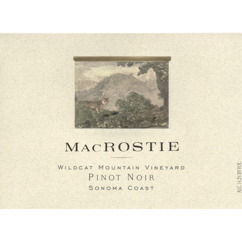 MacRostie Wildcat Mountain Vineyard Pinot Noir 2007 Front Label
