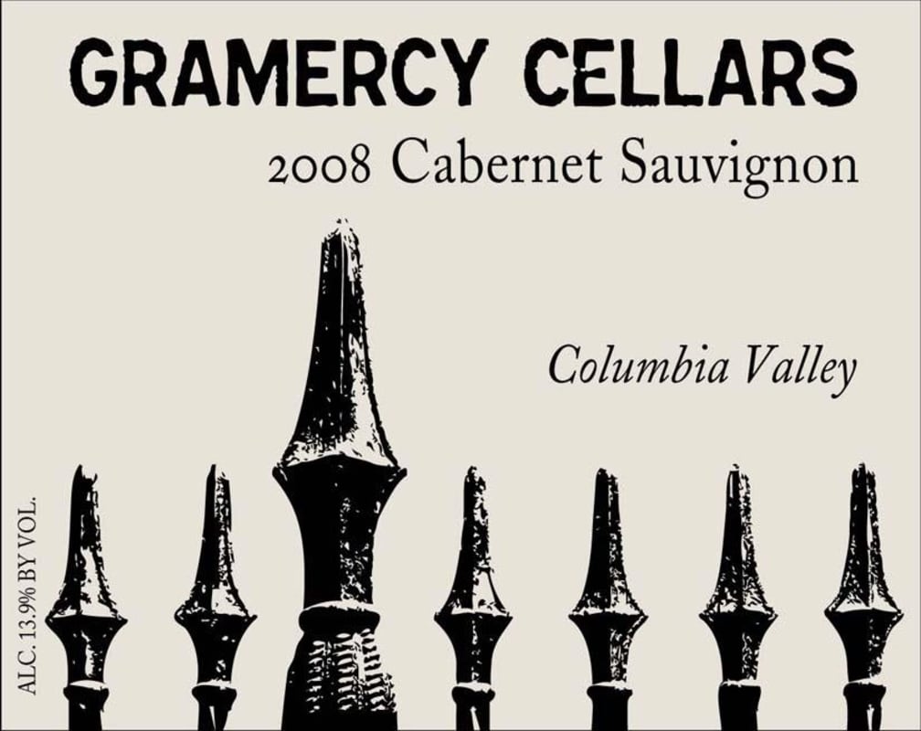 Gramercy Cellars Cabernet Sauvignon 2008 Front Label