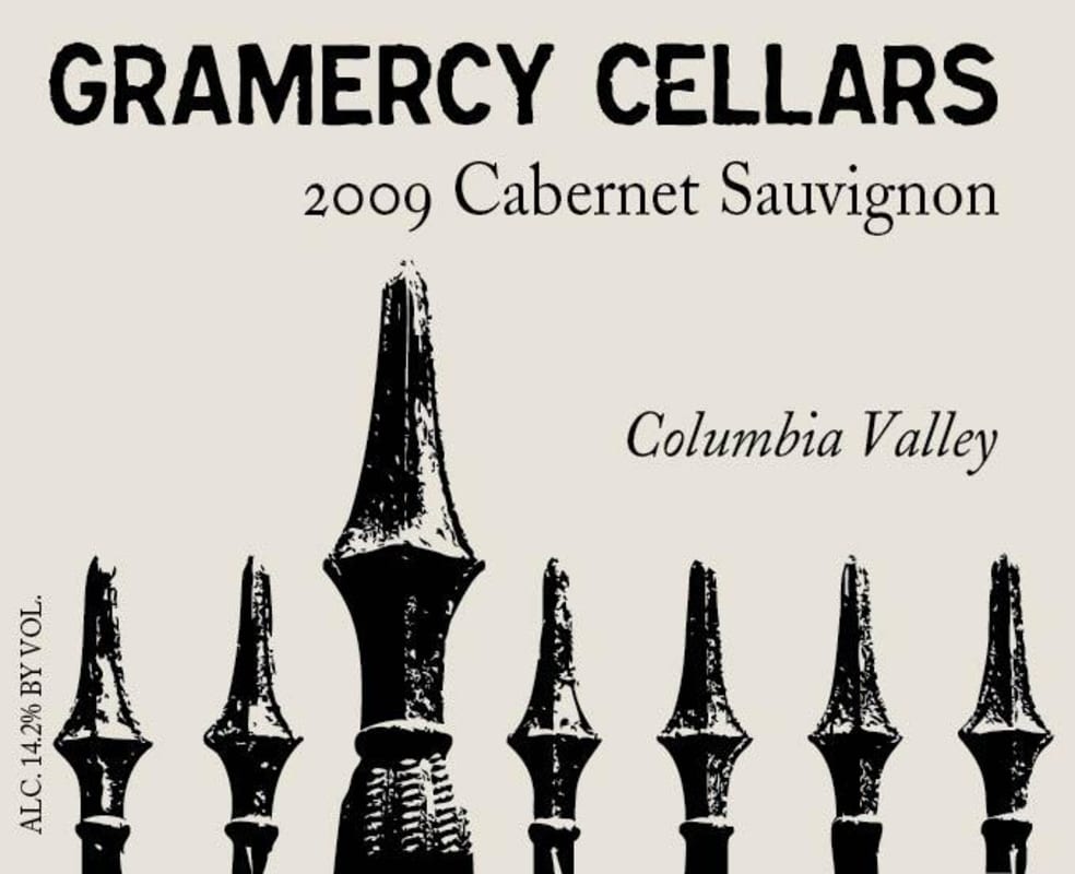 Gramercy Cellars Cabernet Sauvignon 2009 Front Label