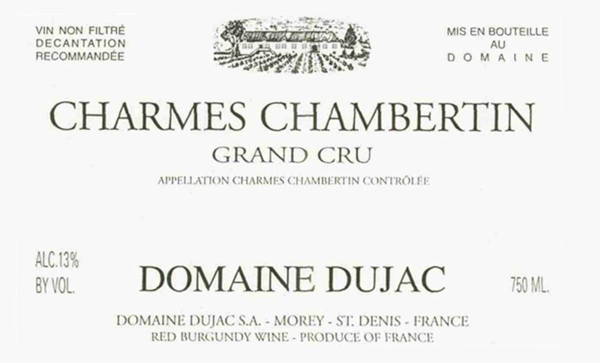 Domaine Dujac Charmes Chambertin Grand Cru 2009 Front Label