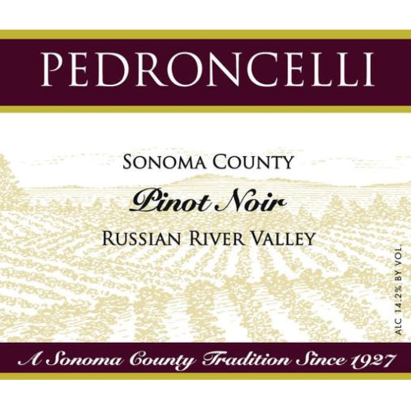 Pedroncelli Russian River Pinot Noir 2009 Front Label