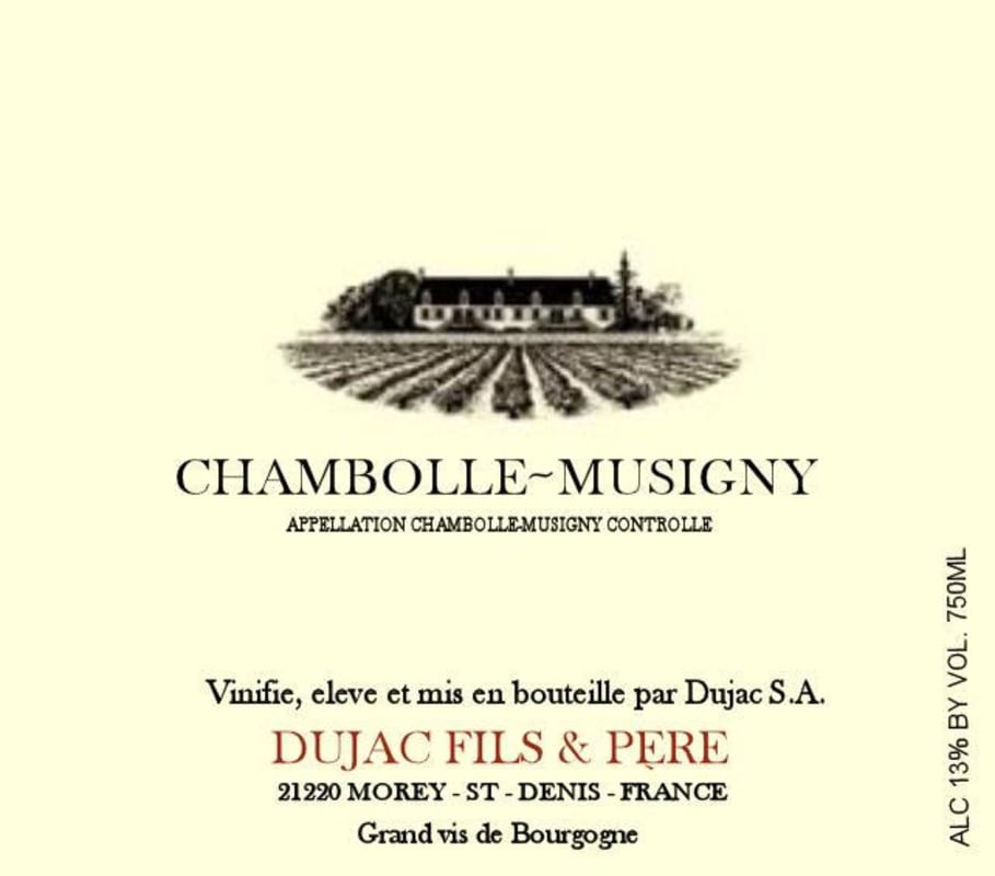 Domaine Dujac Chambolle-Musigny 2007 Front Label