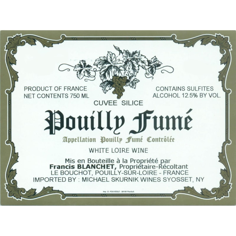Domaine Francis Blanchet Pouilly Fume Cuvee Silice 2009 Front Label