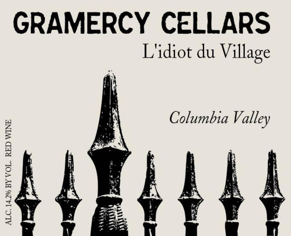 Gramercy Cellars L'Idiot du Village Red Blend 2011 Front Label