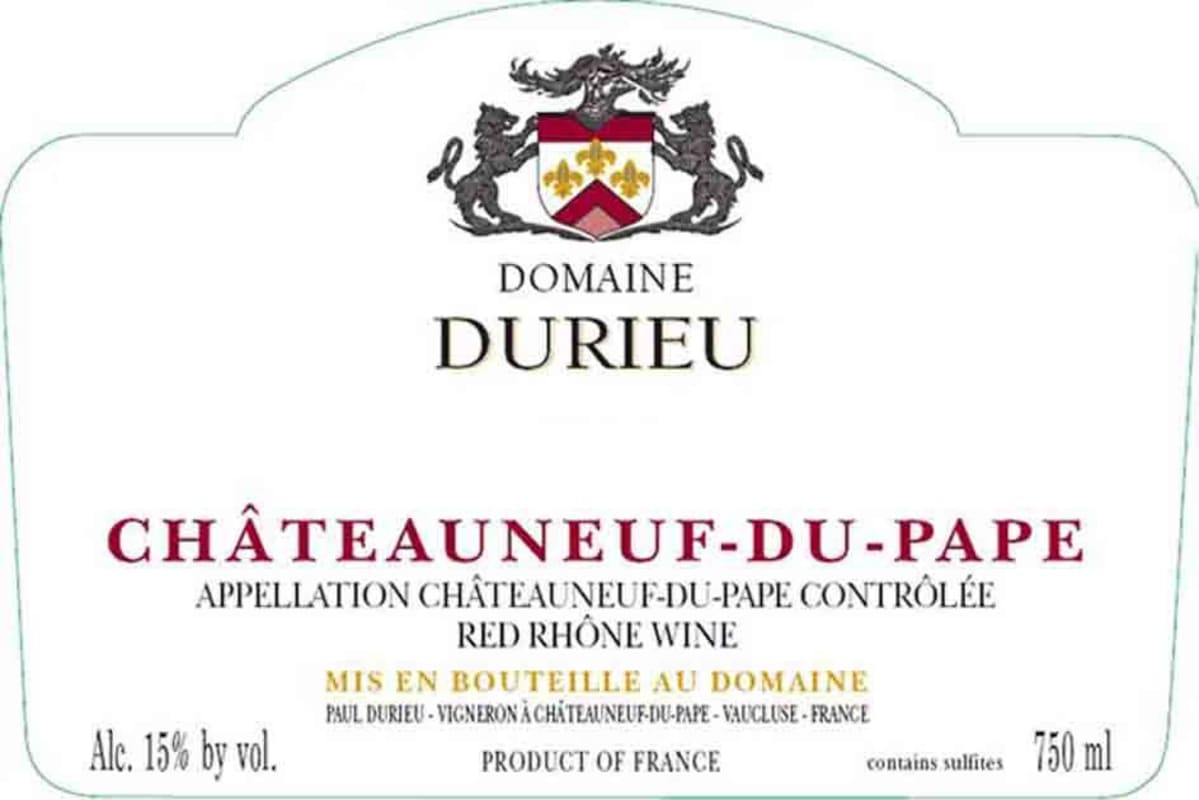 Domaine Durieu Chateauneuf-du-Pape 2008 Front Label