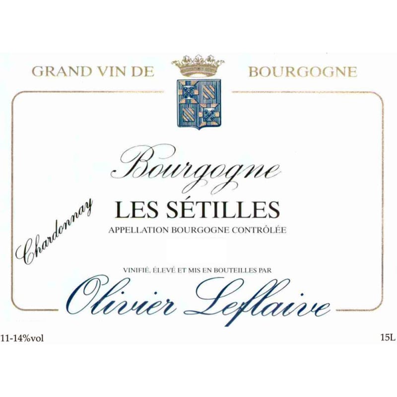 Olivier Leflaive Bourgogne Blanc Les Setilles 2008 Front Label
