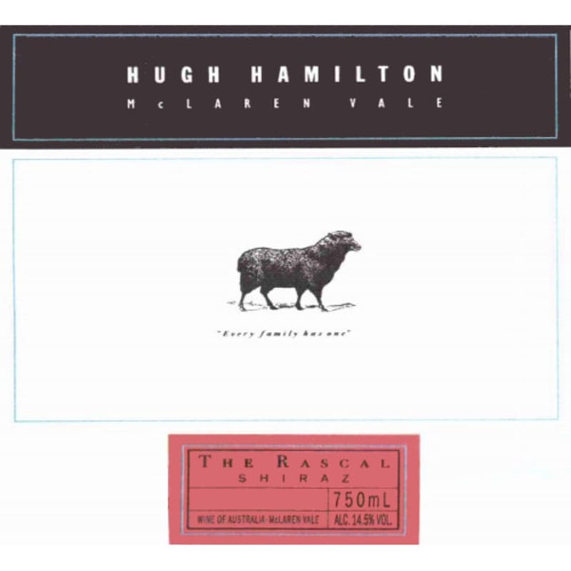 Hugh Hamilton The Rascal Shiraz 2007 Front Label