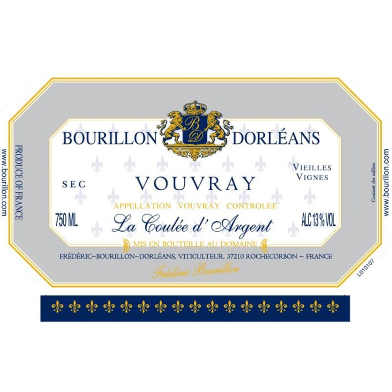 Domaine Bourillon-Dorleans Vouvray Sec Coulee d'Argent 2009 Front Label