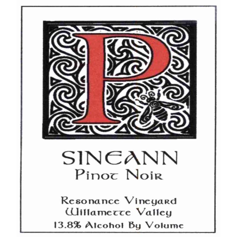 Sineann Resonance Vineyard Pinot Noir 2008 Front Label