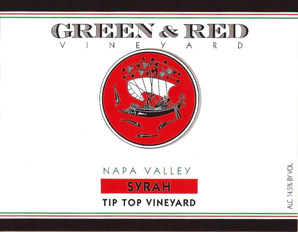 Green & Red Tip Top Vineyard Syrah 2013 Front Label