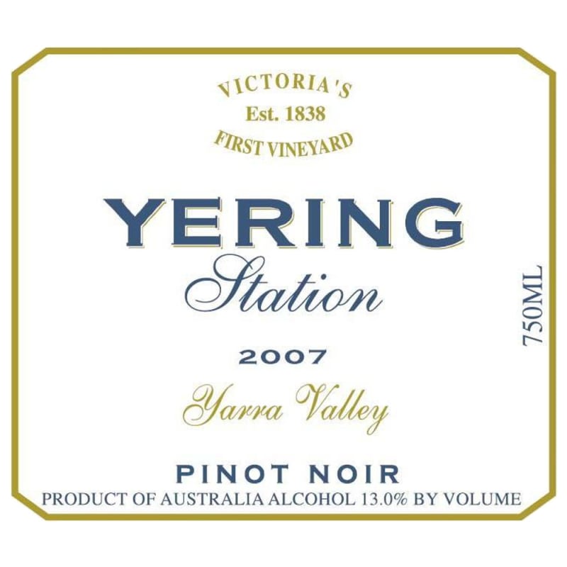Yering Station Pinot Noir 2007 Front Label