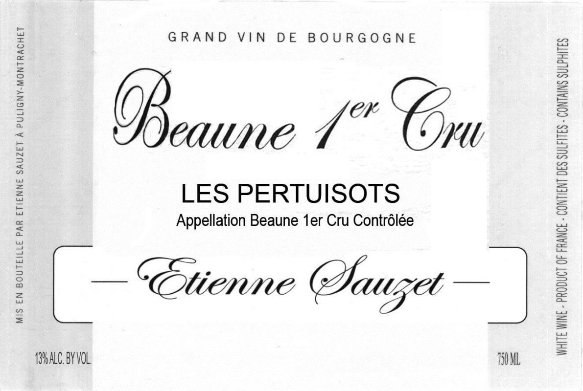Domaine Etienne Sauzet Beaune Les Pertuisots Premier Cru 2012 Front Label