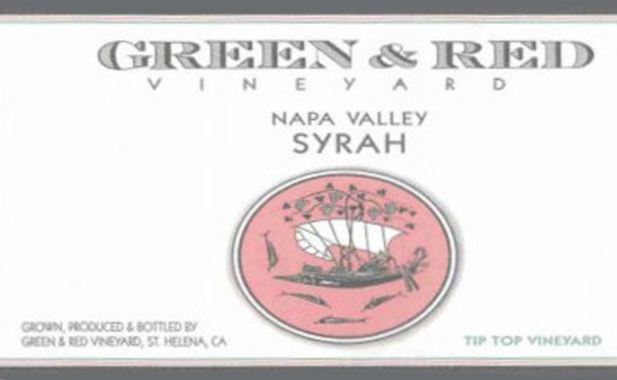 Green & Red Tip Top Vineyard Syrah 2004 Front Label