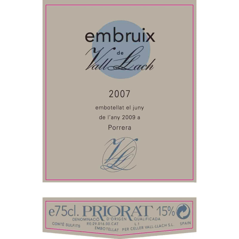 Vall Llach Embruix 2007 Front Label