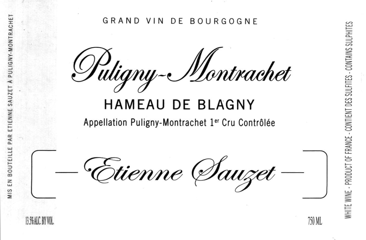 Domaine Etienne Sauzet Puligny-Montrachet Hameau de Blagny Premier Cru 2010 Front Label