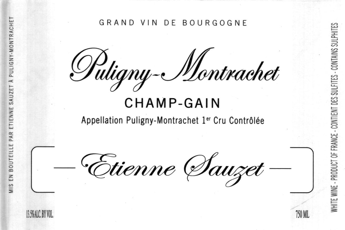 Domaine Etienne Sauzet Puligny-Montrachet Champ-Gain Premier Cru 2010 Front Label