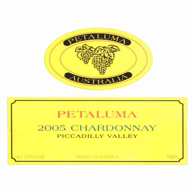 Petaluma Piccadilly Valley Chardonnay 2005 Front Label