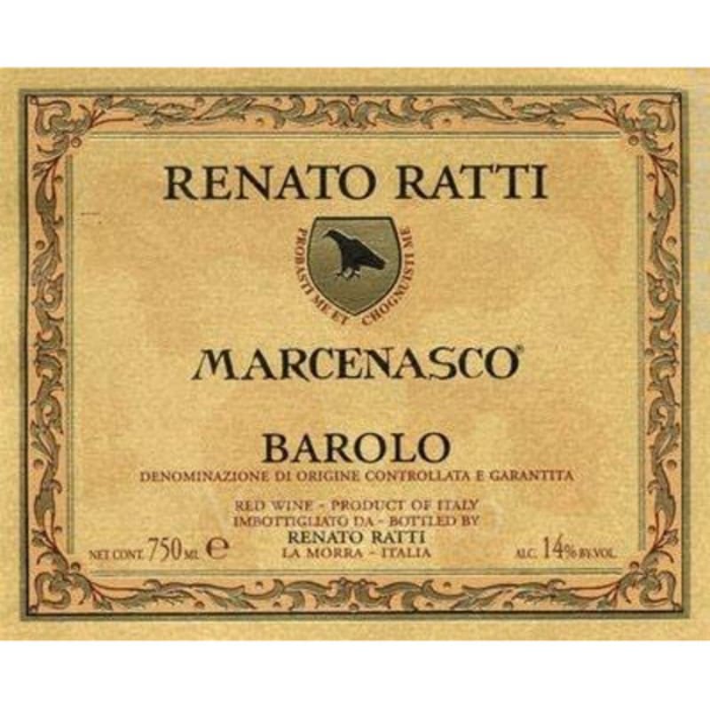 Renato Ratti Marcenasco Barolo 2006 Front Label