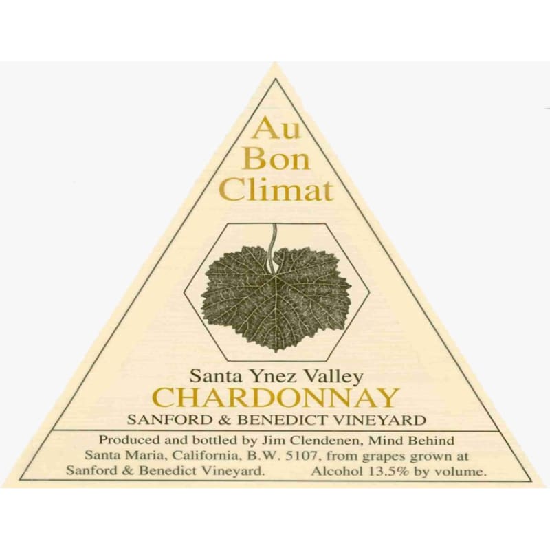 Au Bon Climat Sanford and Benedict Chardonnay 2008 Front Label